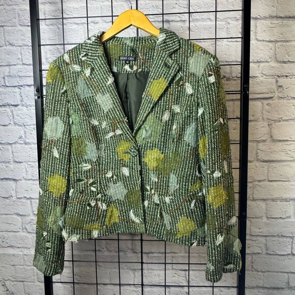 RETRO!! BOHO CHIC Applique Jacket/Blazer Sz 10 - Picture 1 of 6